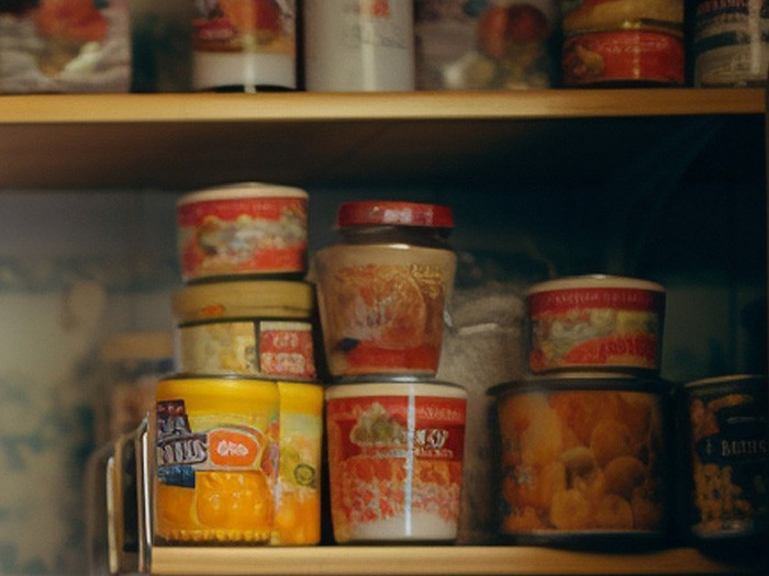 Vieilles boîtes de conserve.